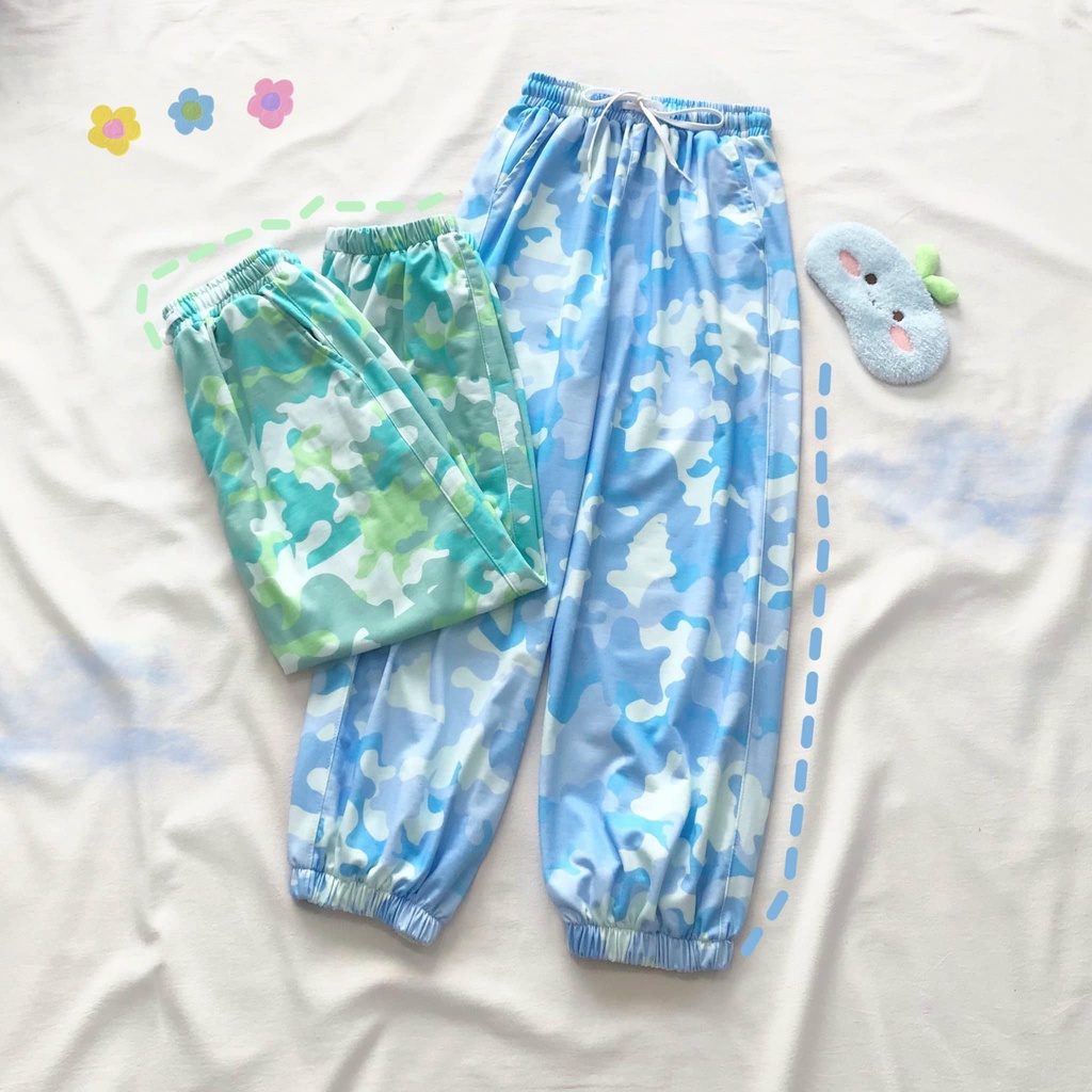 Quần dài loang màu rằn ri vảy cá nhiều màu tie dye genz ullzang cryaotic10