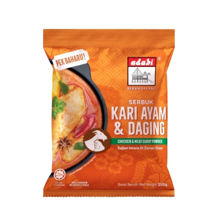 Bột cà ri ADABI/ BABAS MALAYSIA gói 250g