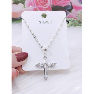 Dây chuyền mặt thánh giá bạc ta