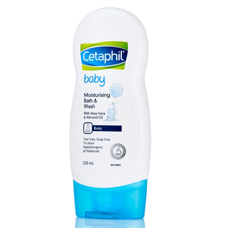 Bộ 2 chai Sữa Tắm Trẻ Em Cetaphil Baby Moisturizing Bath & Wash Dưỡng Ẩm 230ml