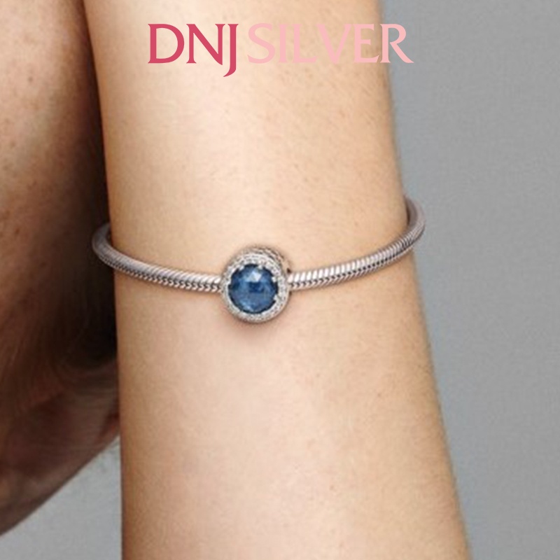 [Hàng cao cấp] Charm bạc 925 cao cấp, hàng chuẩn bạc - Charm Sparkling Dark Blue thích hợp để mix vòng tay charm - DN111