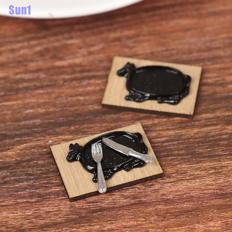 Mô Hình Đĩa Bít Tết Tỉ Lệ 1: 12 Trang Trí Nhà Búp Bê