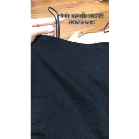 Váy 2 dây sợi bún Bigsize 45_120kg, đầm body chất cotton 4 chiều mềm đẹp