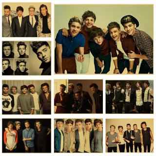 Tranh Dán Tường Bằng Giấy kraft Phong Cách vintage One Direction