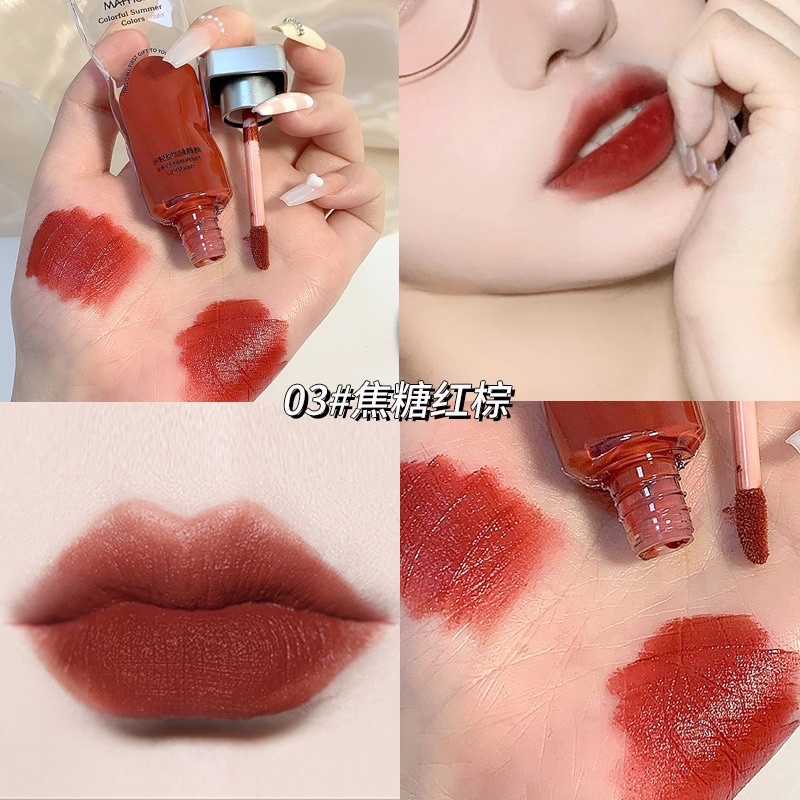 Son kakashow velvet thiết kế dạng tuýp kem lì bảng màu hotgirl 6 màu mewlig