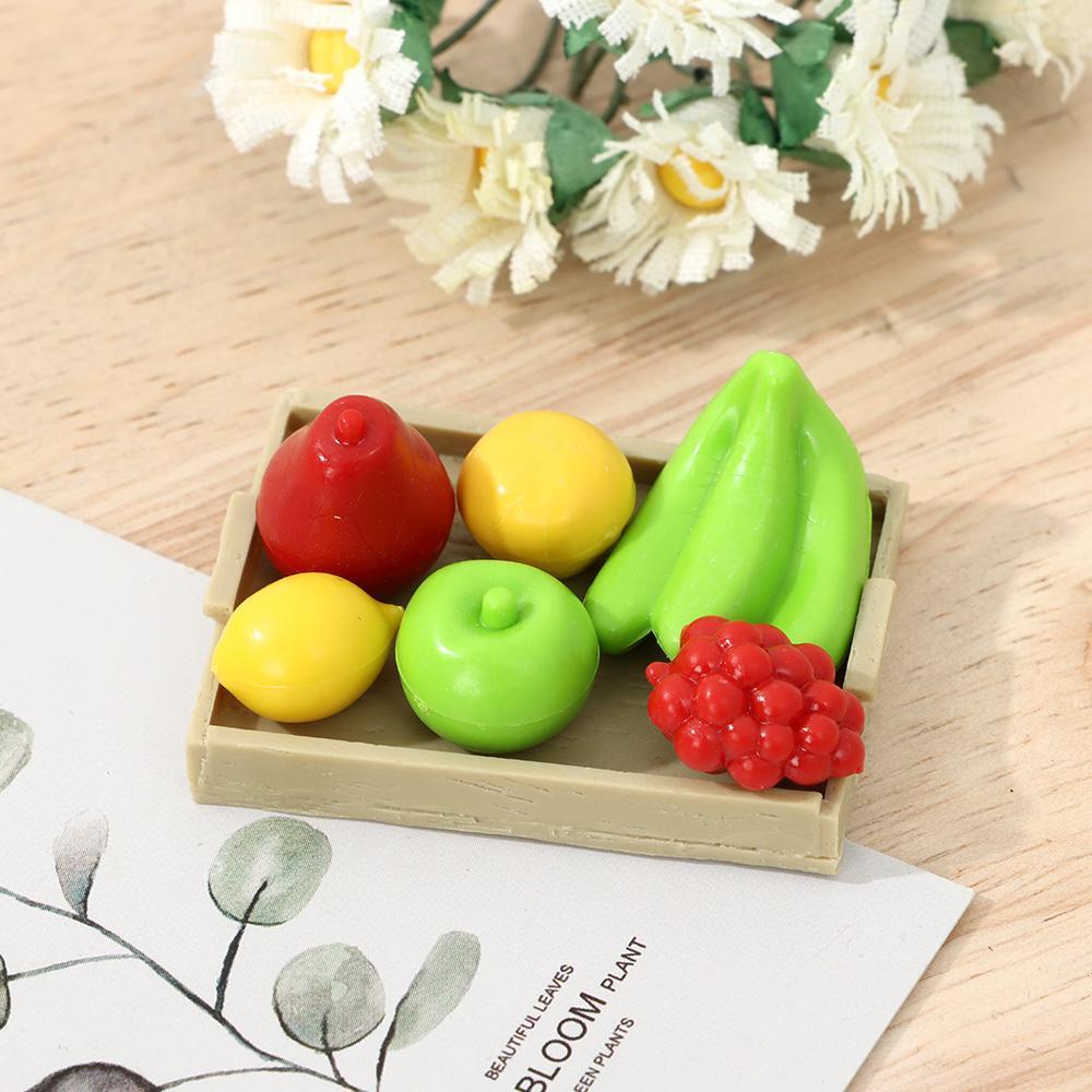 1 Bộ Khay Đựng Trái Cây Mini Trang Trí Nhà Búp Bê
