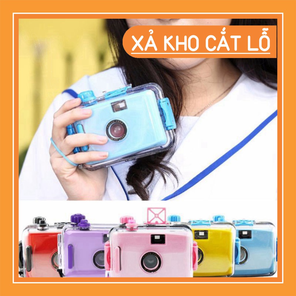 (xả kho) Máy ảnh mini chống thấm nước có ống đựng