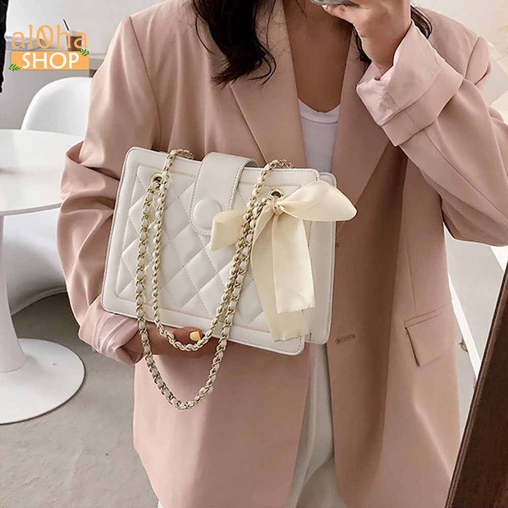 Túi xách công sở nữ đeo chéo, đeo vai T0157 thắt nơ da cao cấp chống thấm nước, bền bỉ phong cách thời trang