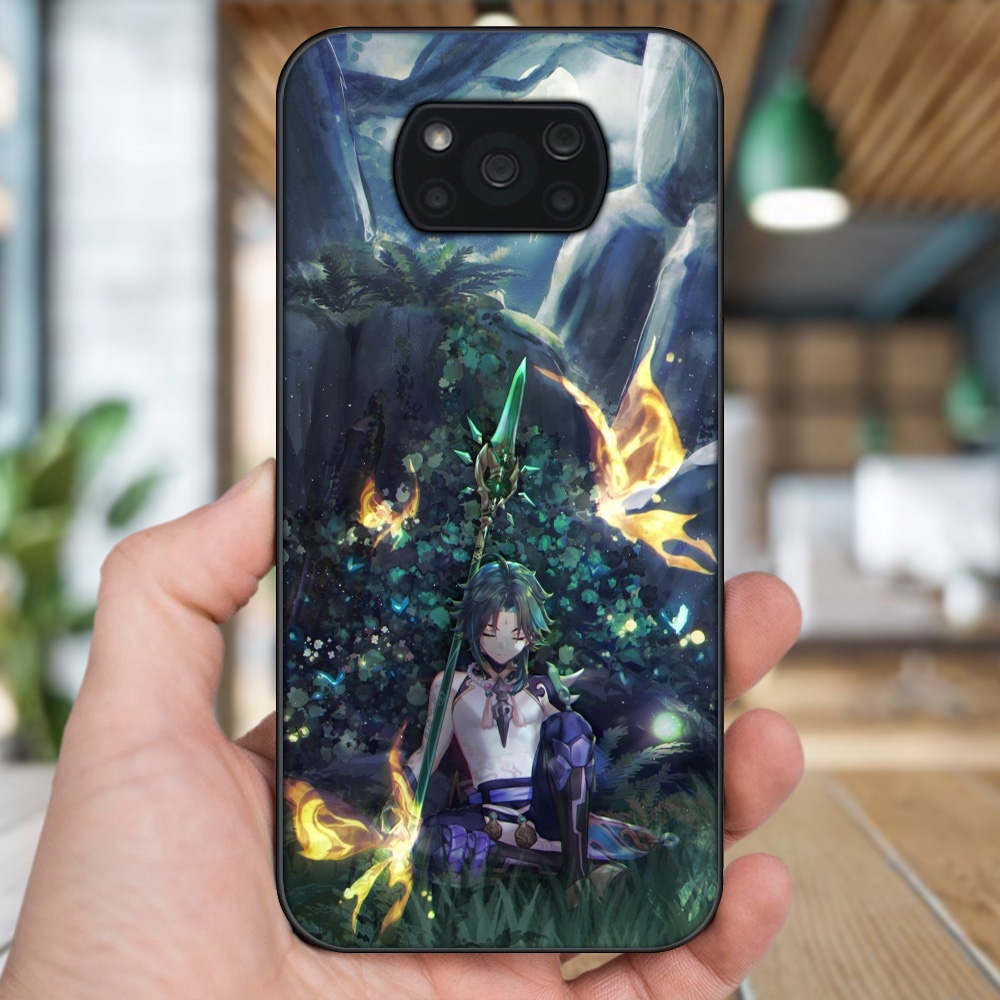 Ốp lưng Xiaomi Poco X3, Poco X3 Pro, Poco X3 NFC viền đen in hình Xiao Genshin Impact