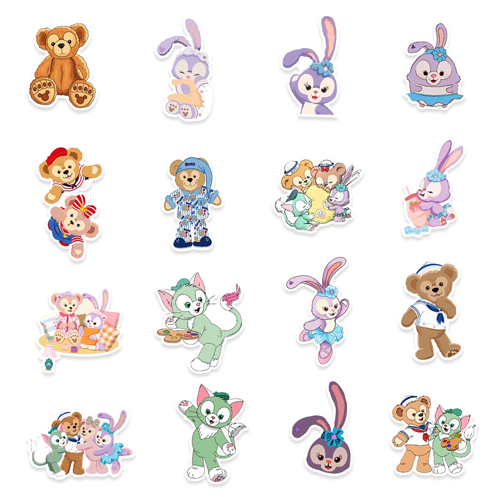 50 hình dán graffiti gấu dễ thương điện thoại di động máy tính nhãn dán sticker không thấm nước dán mũ bảo hiểm