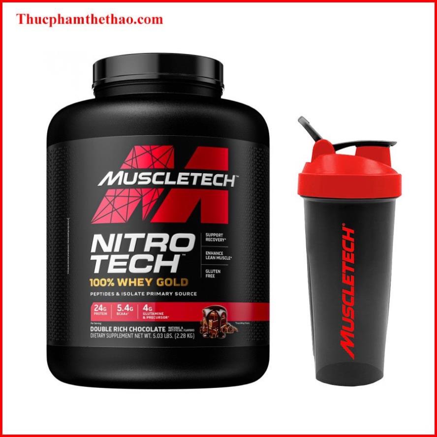 Sữa tăng cơ Nitro Tech Whey Gold Size 5lbs - Hàng Chính Hãng Muscletech USA - NHIỀU HƯƠNG VỊ - KÈM QUÀ TẶNG