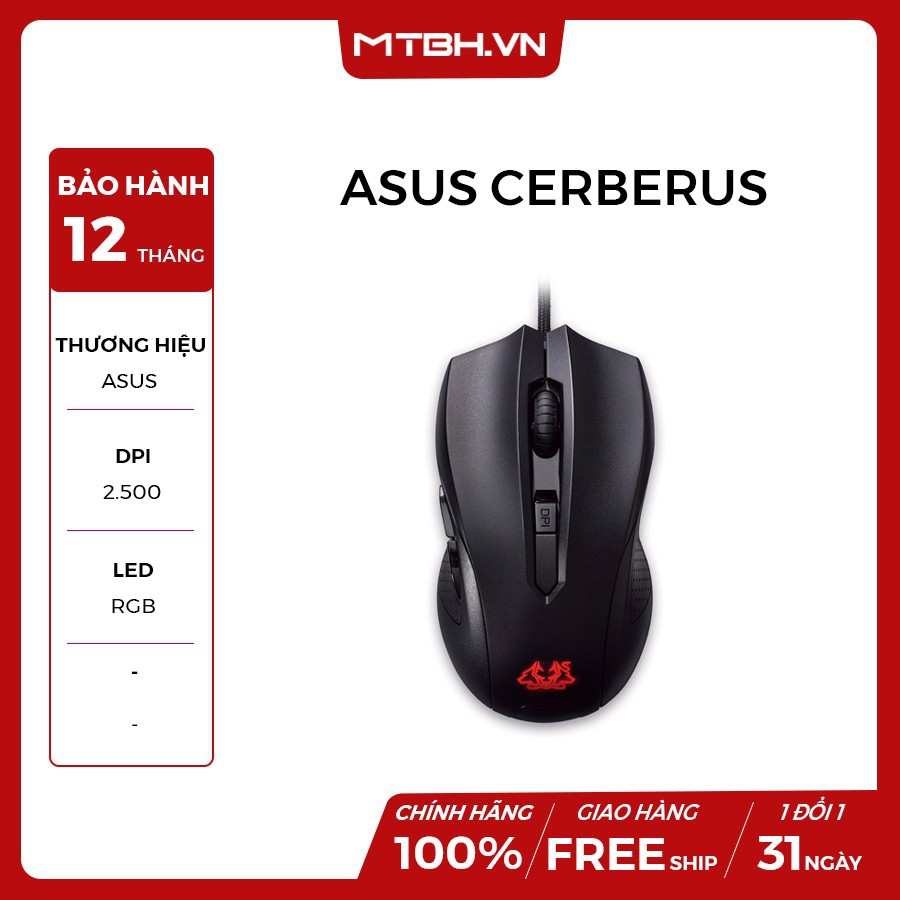 CHUỘT ASUS CERBERUS NEW BH 12TH