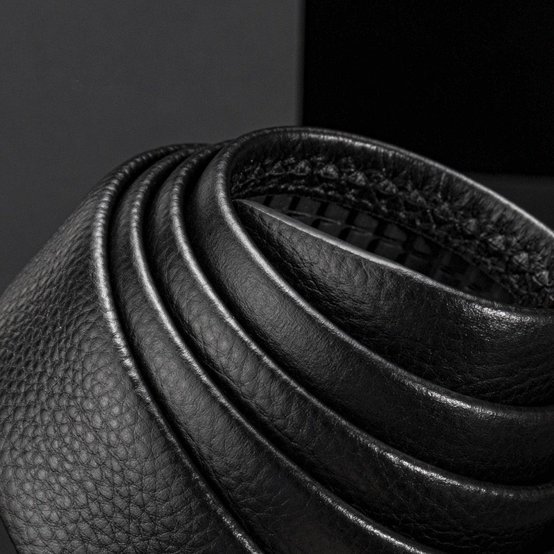 Thắt lưng da PU nam cao cấp, khoá tự động nấc thang dây dài 1.2m, mặt báo TL01, AZA Mall