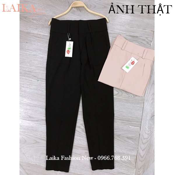 Quần baggy nữ cạp cao công sở bản to xếp ly phối 3 cúc dáng quần tây nữ lưng cao ống đứng vải dày mềm mặc đi học công sở