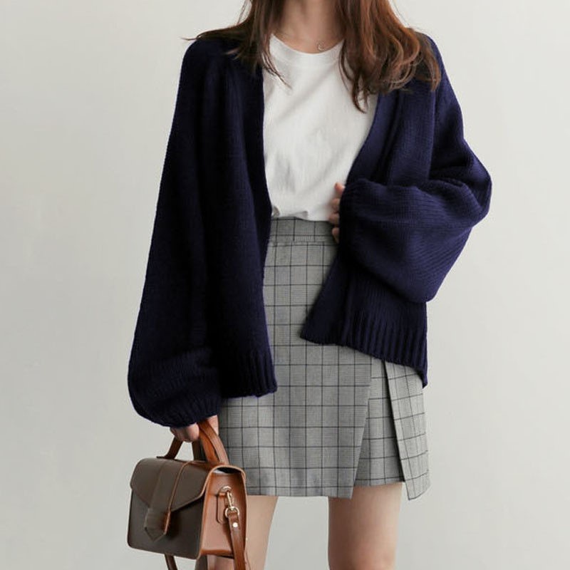 Áo cardigan len trơn Anvalo áo cardigan nữ phong cách Hàn Quốc ACT18 | BigBuy360 - bigbuy360.vn