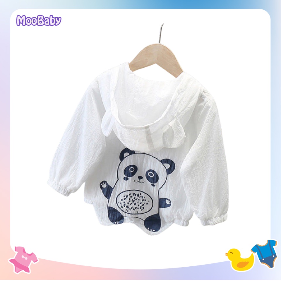 Áo Chống Nắng Cho Bé In Hình Gấu Cute MOOBABY SHOP, Áo Khoác Cho Bé Trai