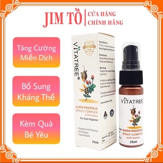 Xịt keo ong Vitatree Super Propolis Spray complex with Honey 25ml