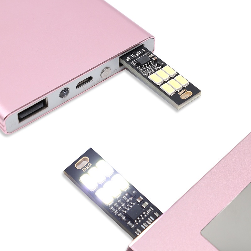 1 Đèn Led Mini 6 Bóng 5V Cổng Sạc USB Có Cảm Ứng Chạm Tiện Dụng Cho Máy Tính/Laptop