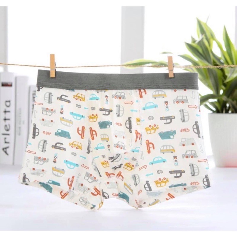 Set 3 Quần Lót Trẻ Em Dạng Boxer Mẫu Xe MRPDPD