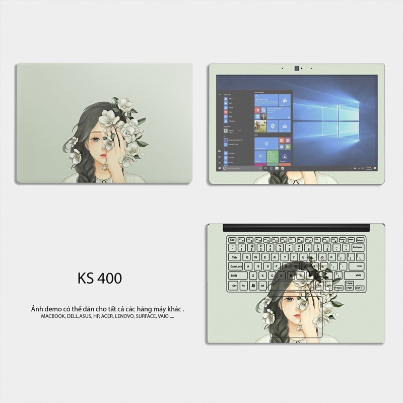 Mẫu Cô Gái - Skin Dán Laptop