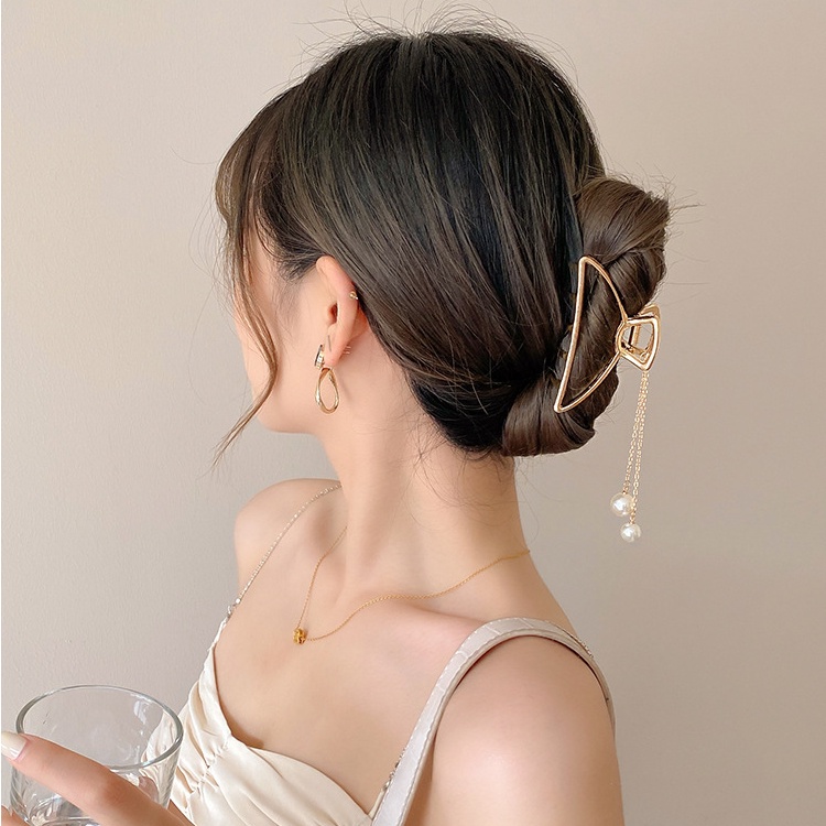 Kẹp tóc hợp kim phối tua rua thời trang cho nữ