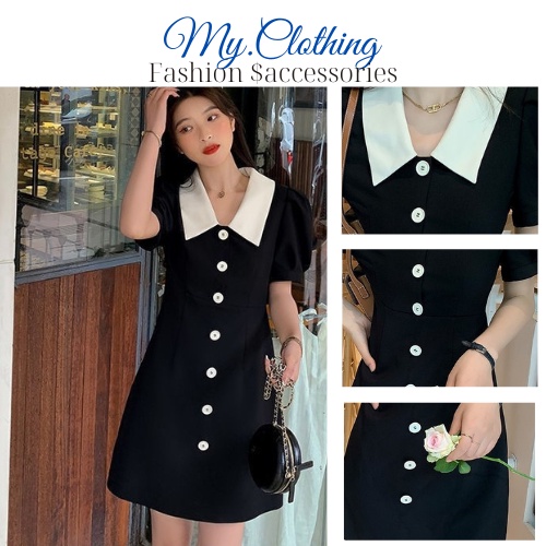 Váy/đầm nữ tay phồng phong cách retro trẻ trung My.Clothing V04