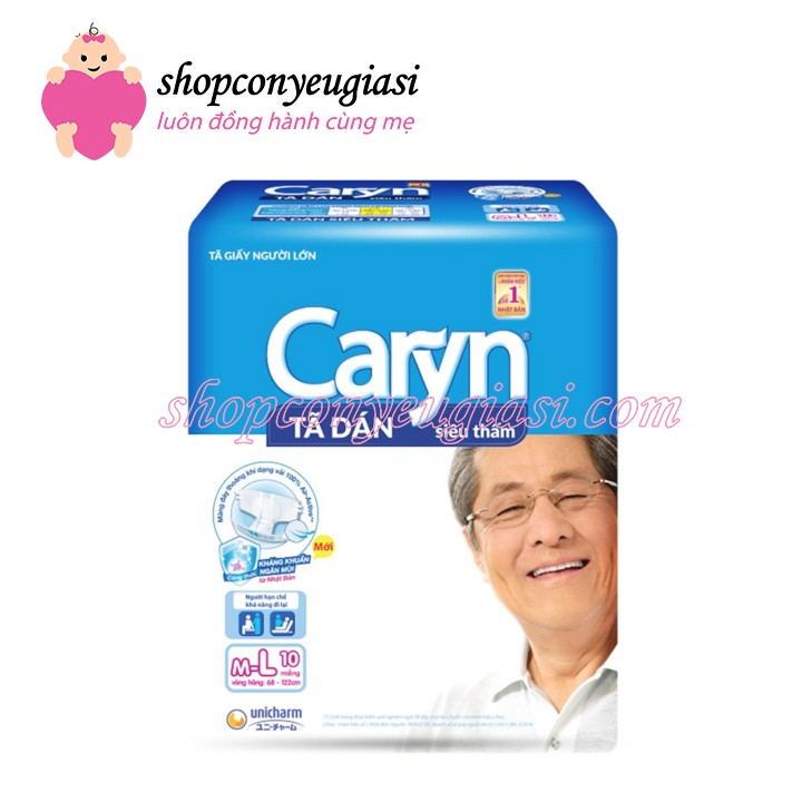 Tã dán Caryn siêu thấm M-L 10 miếng