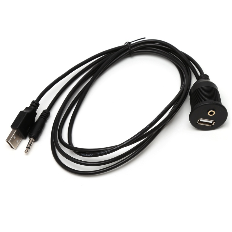 Dây Cáp Nối Dài Bảng Điều Khiển Xe Hơi 1m 3 5mm USB 2 0 AUX