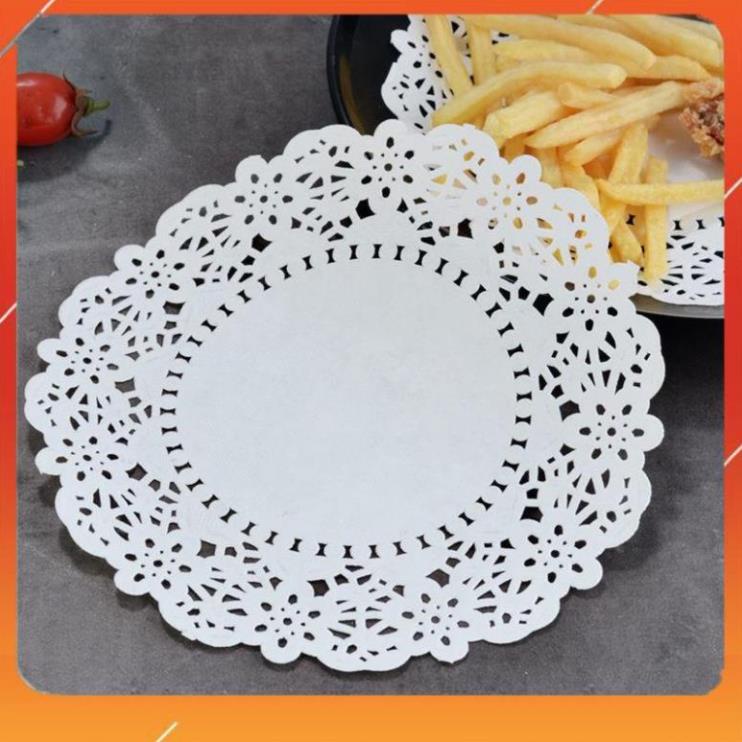 [Free Ship❤️] Set 100 Giấy Nến Hoa Văn Lót Đồ Ăn, Lót Nồi Chiên Không Dầu -Mai Chi