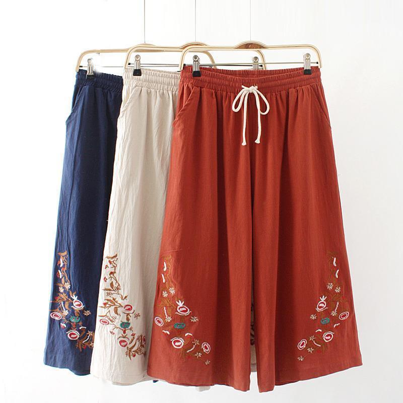 Quần cotton Lanh Ống Rộng size Lớn Thời Trang Mới Năm 2021