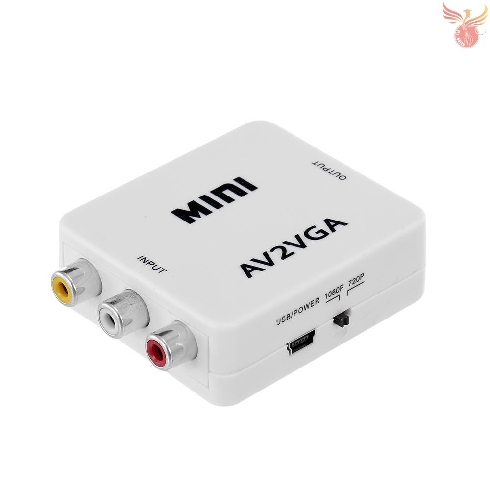 Bộ Chuyển Đổi Av Sang Vga 1080p Hd Mini Vga