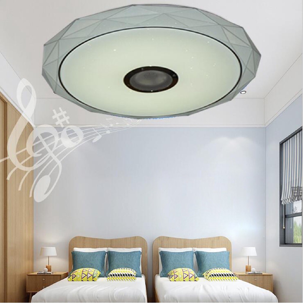 Đèn led RGB kiêm loa ốp trần thông minh - Đèn led ốp trần kiêm loa Bluetooth 36w 72w điều khiển qua điện thoại