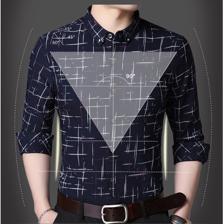 Áo Sơ Mi Nam Dài Tay Họa Tiết Caro Trẻ Trung - Hàng Xuất Khẩu AD00009 | BigBuy360 - bigbuy360.vn