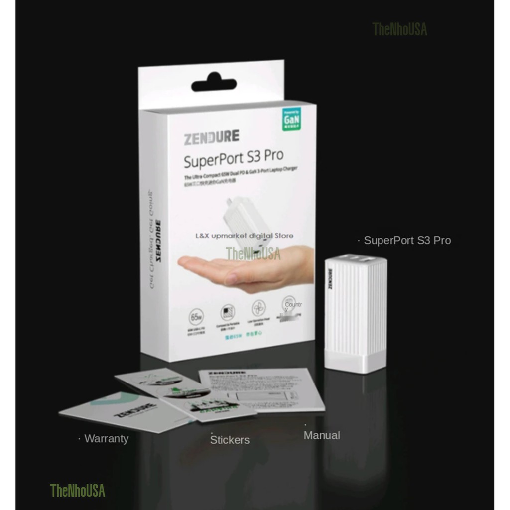 Sạc nhanh Zendure Superport S3 - 65w  - BH 12 Tháng