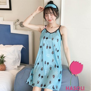 Váy Ngủ Cotton Thun Lụa Siêu Kute Mát Lạnh Mỏng Nhẹ DB10