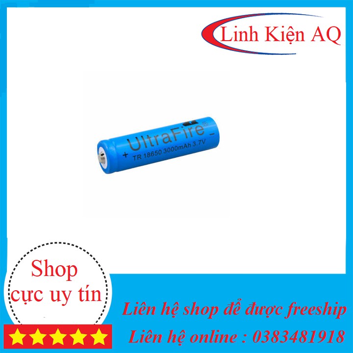 Pin Li-on 18650 dung lương 3000mAh dòng xả 10C(loại tốt)