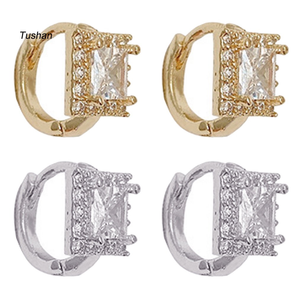 Bông Tai Đính Đá Sáng Lấp Lánh Thời Trang Cho Nữ