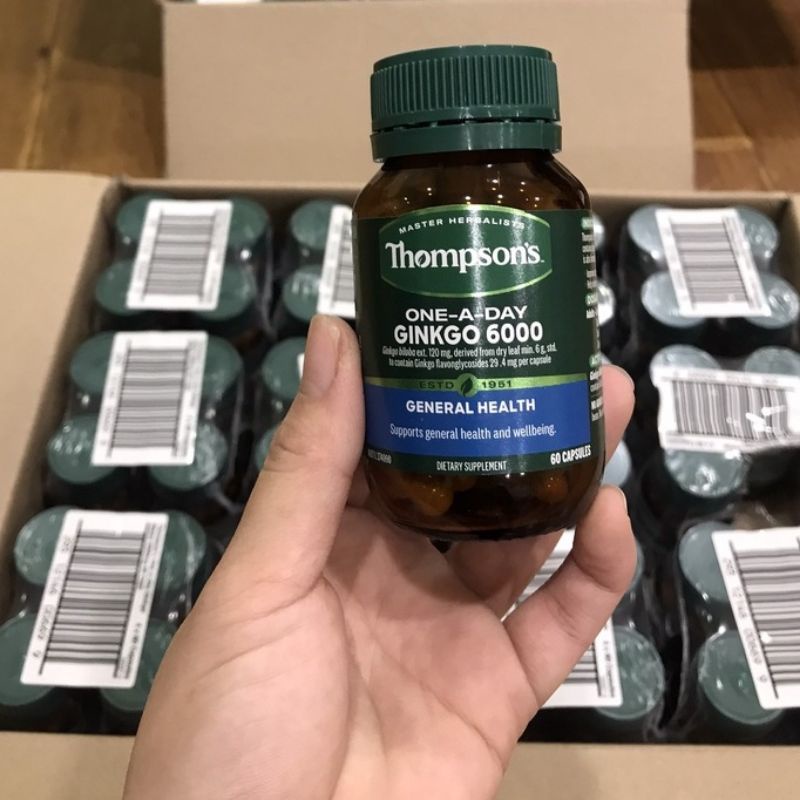 Tăng cường trí nhớ, bổ não, tuần hoàn não Thompson's 6000mg one-a-day