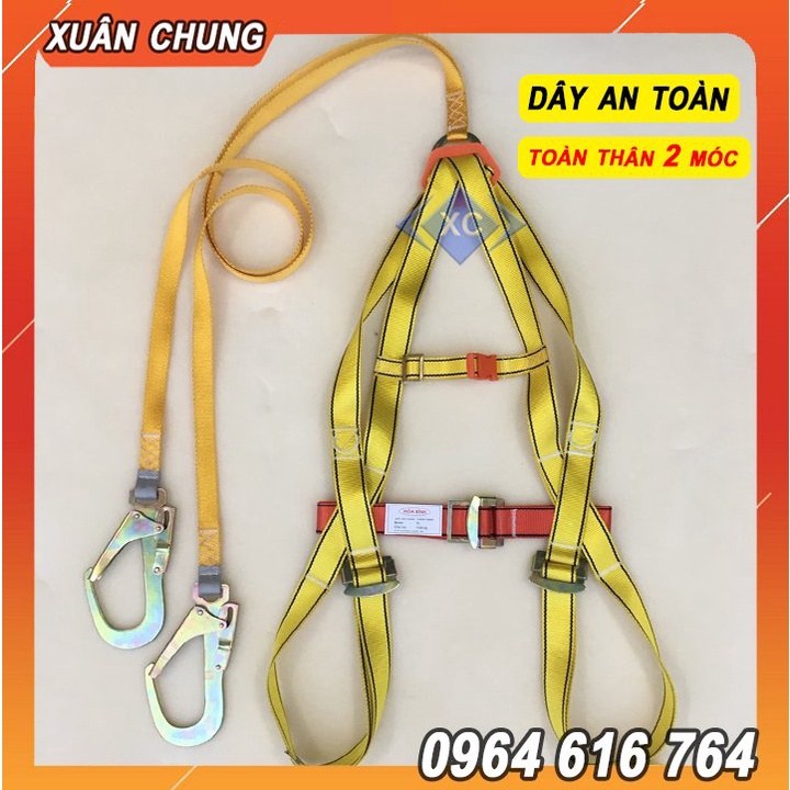 Dây đai an toàn toàn thân 1 móc,2 móc,chống sốc đảm bảo chất lượng, an toàn tuyệt đối