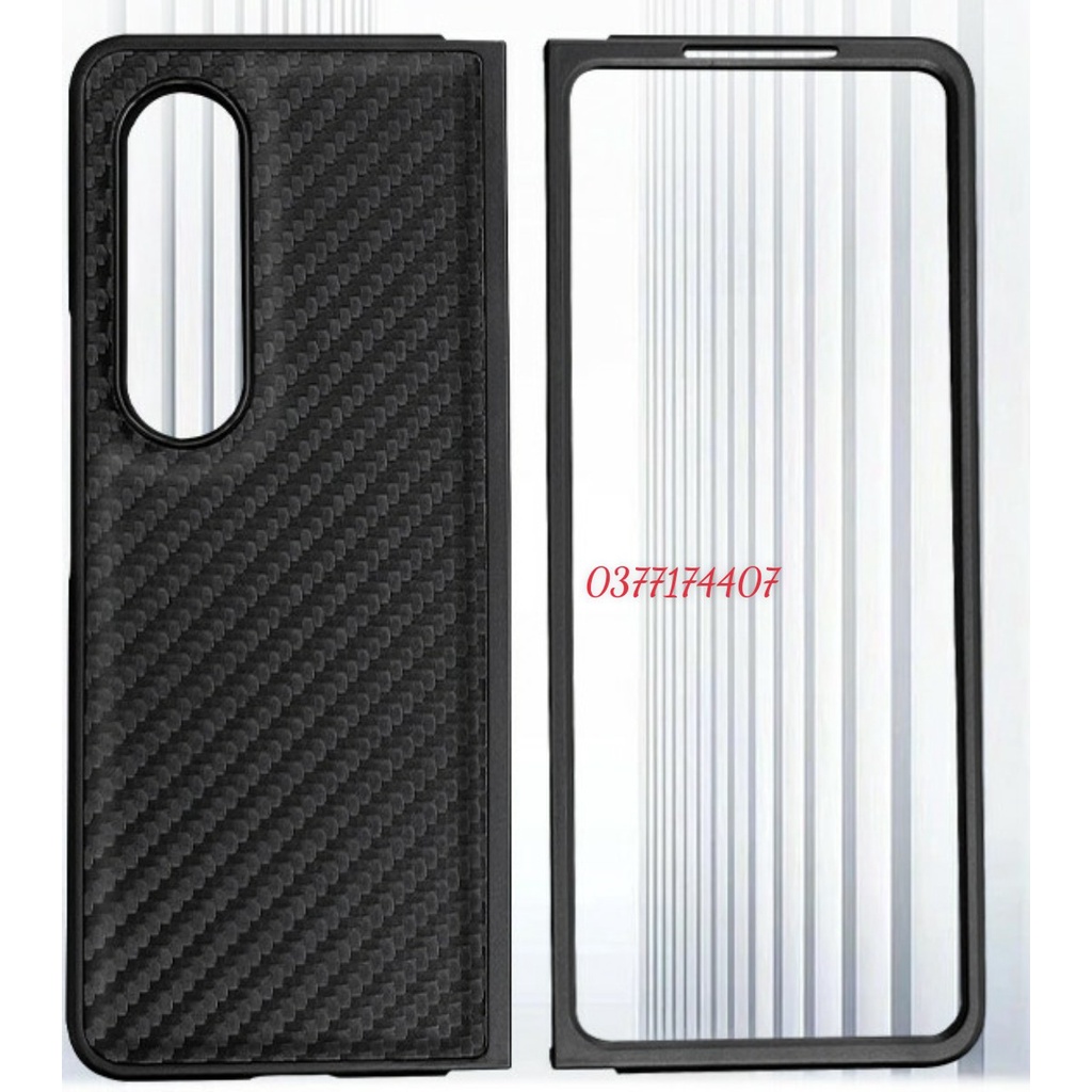 Ốp lưng X-Level Vân Carbon Samsung Z Fold 4 / Z Fold 5 5G 2 mảnh bảo vệ máy sang trọng, lịch lãm