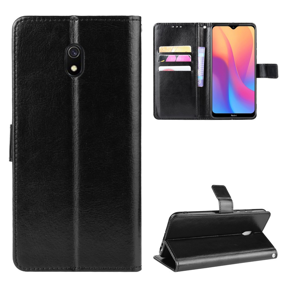 Bao da (ốp nắp gập, ví da) Xiaomi Redmi 8/ 8A , chống xem phim ngăn đựng thẻ tiện lợi