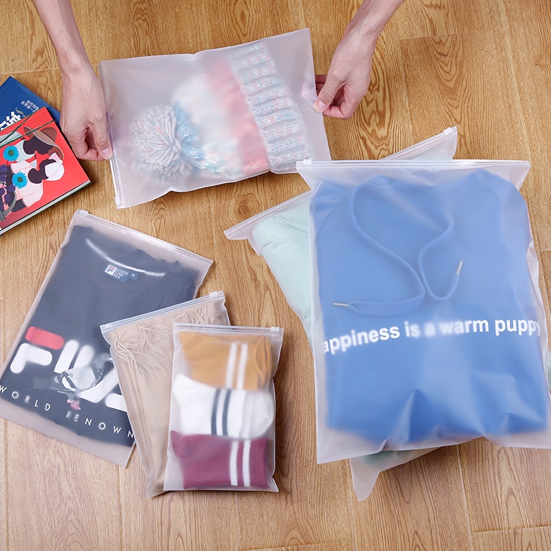 1 túi zip đựng đồ lót/vớ/quần áo trong suốt chống nước tái sử dụng được