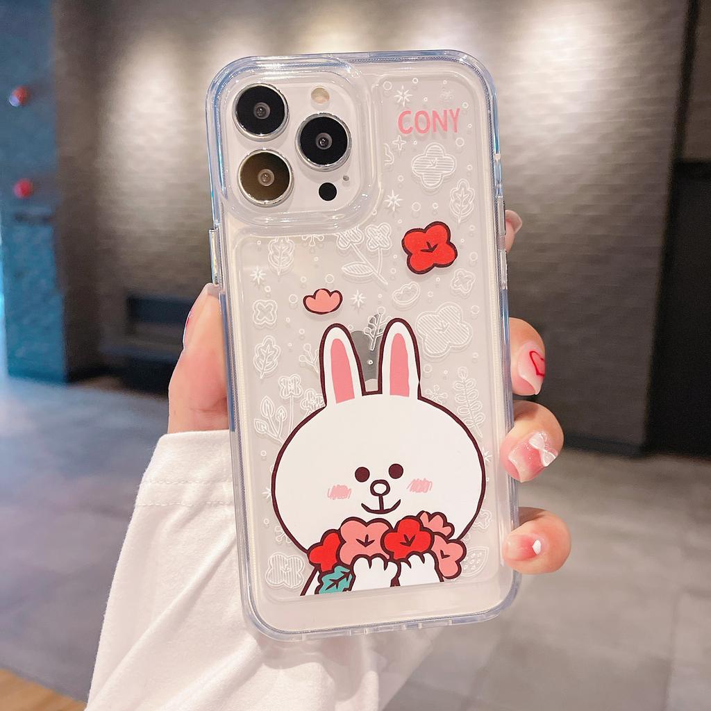 Ốp Điện Thoại Acrylic In Hình Gấu Nâu Cony Cho IPhone 13Promax 12 11 X Xs Max XR