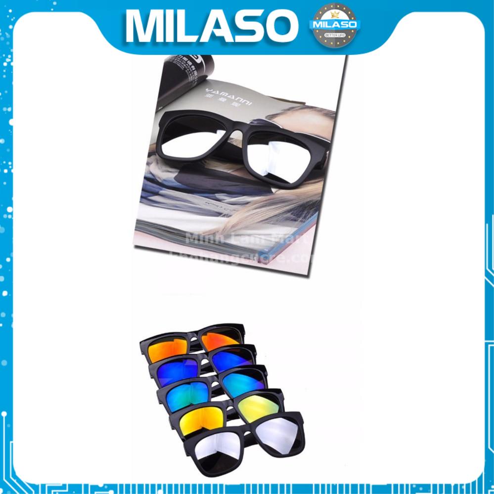 Kính Mát Nam Nữ Unisex MILASO Kính Mát Thời Trang Nam Mắt Kính Tráng Gương Chống Tia UV FA-001010