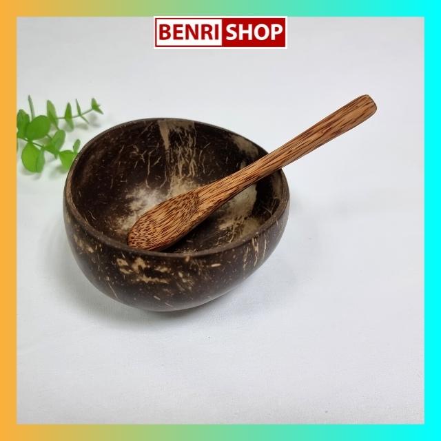 Bộ tô chén muỗng nĩa từ gáo và gỗ dừa tự nhiên của Bến Tre BENRI SHOP D-CHEN-MUONG, D-CHEN-NIA, D-TO-MUONG, D-TO-NIA