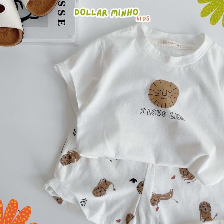 Bộ cộc tay vai dơi bé gái từ 1 đến 6 tuổi, chất liệu cotton DOLLAR MINHO