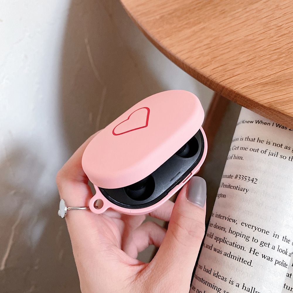 Vỏ Bảo Vệ Hộp Sạc Tai Nghe Không Dây Redmi Airdots Bằng Pc Cứng Hình Trái Tim Sáng Tạo