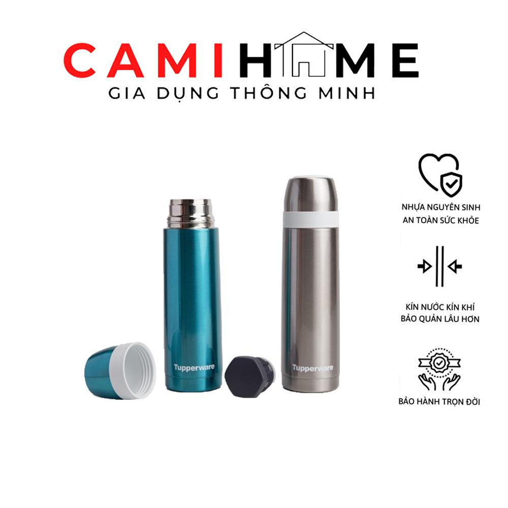 Bình giữ nhiệt Thermos Sparkling 500ml thép không gỉ hàng chính hãng Tupperware chống trượt giữ nóng lạnh lâu