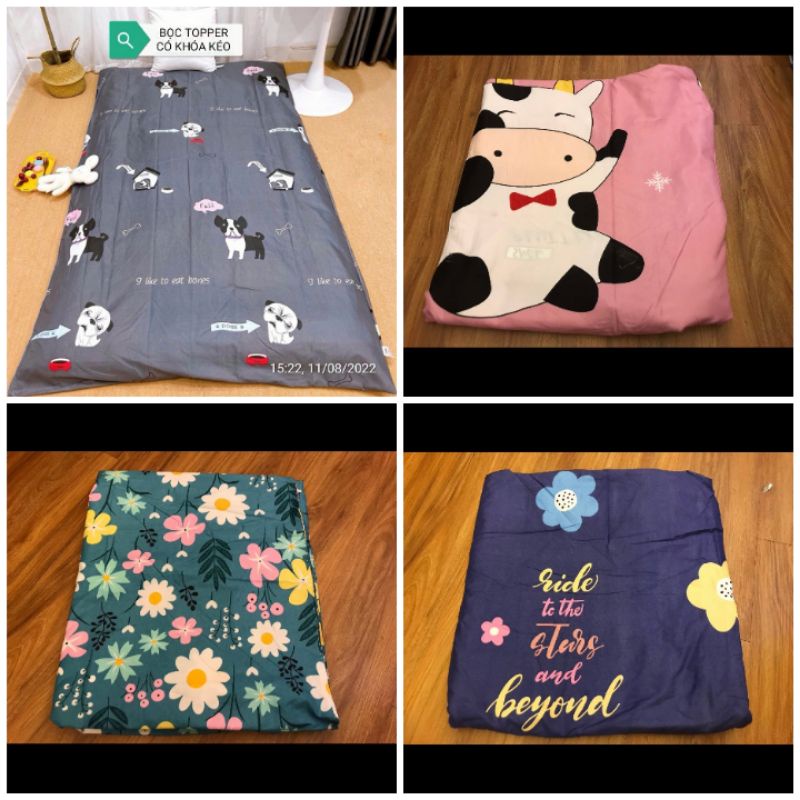 [XẢ KHO] Bọc/Áo/Drap Full Nệm Topper Có Khóa Kéo