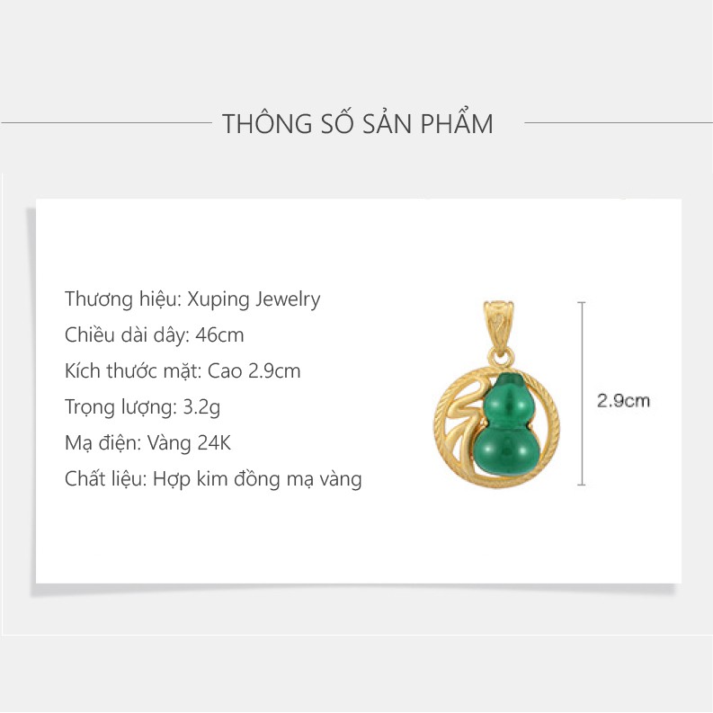 Mặt Dây Chuyền Nữ Mạ Vàng 24K, Hàng Xuping Chính Hãng - XPMDC03